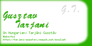 gusztav tarjani business card