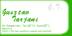 gusztav tarjani business card